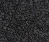 1.8mm Miyuki Cube Matte Black SB18-401F, 10 Grams