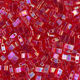 Half Tila, Transparent Red Luster, HTL-254 Miyuki, 5 grams