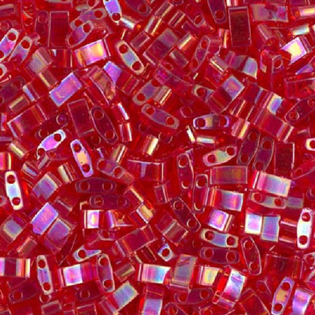 Half Tila, Transparent Red Luster, HTL-254 Miyuki, 5 grams