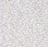 11-284 White Lined Crystal AB, Miyuki Seed Bead 11/0