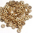 O Bead Aztec Gold, 1X4MM Czech Glass 01710