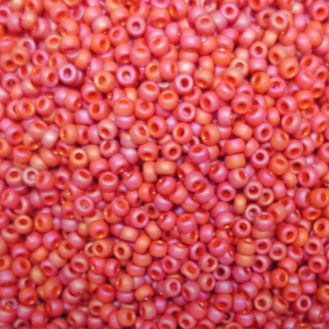 8-4695 Frosted Opaque Glaze Rainbow Cardinal, Miyuki Seed Beads