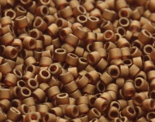 Delica, 11/0 Matte Lt Bronze, DB322L Miyuki Delica-5 grams