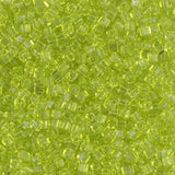 1.8mm Miyuki Cube Transparent Chartreuse SB18-134, 10 Grams