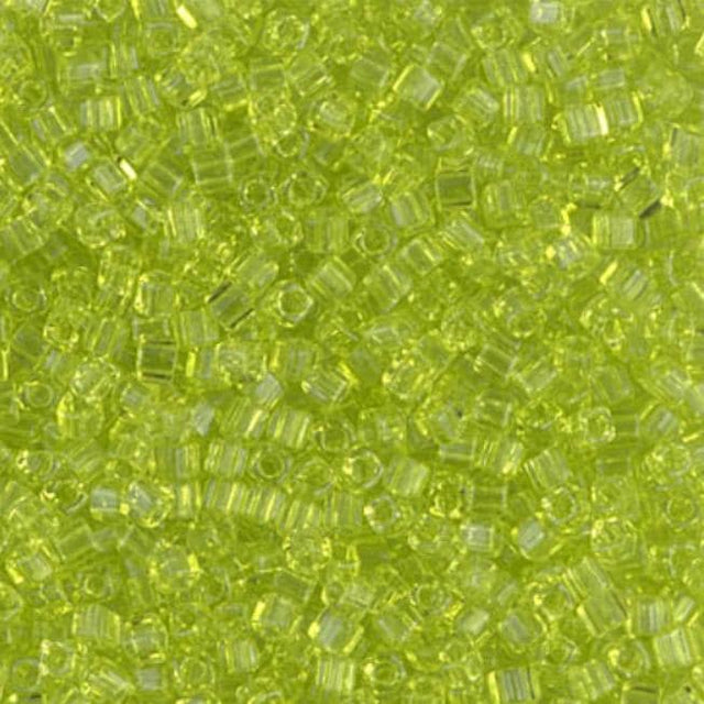 1.8mm Miyuki Cube Transparent Chartreuse SB18-134, 10 Grams