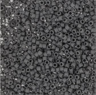 Delica, 11/0 Matte Light Charcoal, DB2409 Miyuki Delica-5 grams