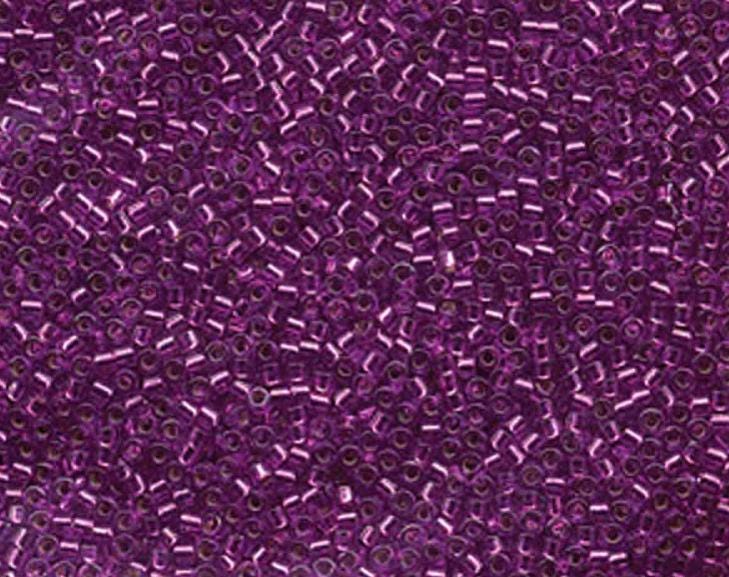 Delica, 11/0 Dyed Silver Lined Bright Magenta, DB1345 Miyuki Delica-5 grams