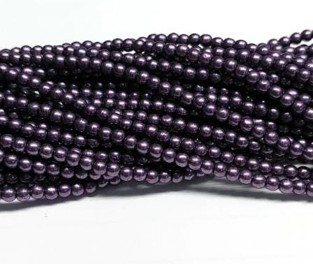3mm Round Saturated Metallic Tawny Port, Czech glass round bead, 04B02 100 beads