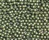 3mm Round Pastel Lime, Czech Glass, 02010-25021-50 beads