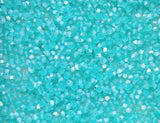 Preciosa 3mm, 4mm Crystal Bicone, Caribbean Sea AB Matte