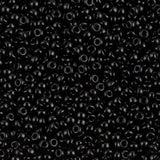 11-401 Opaque Black, Miyuki Seed Beads 11/0