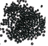 3mm Jet, Czech Fire Polish glass faceted, 23980-99 Beads