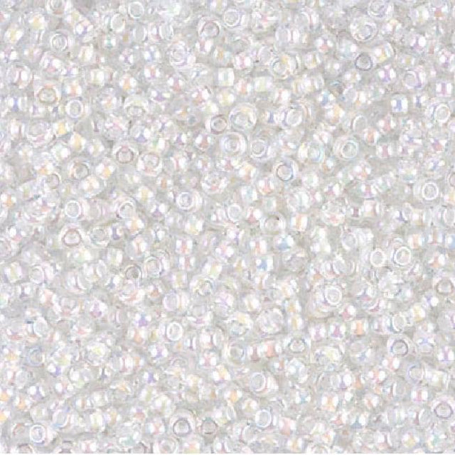 11-284 White Lined Crystal AB, Miyuki Seed Bead 11/0