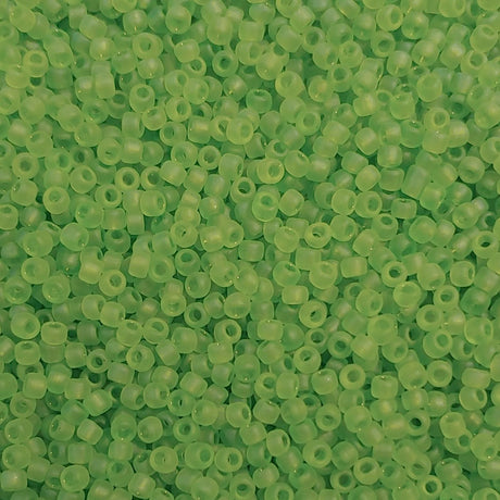 8/0 Transparent Matte Lime, Matsuno Seed Bead, 8-F143