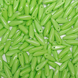 Dagger Bead Spring Green, Czech Glass 3X11MM, 53200