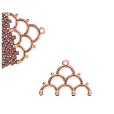 Cymbal Lakos lV Bead Ending, 012218, 7 pieces - Rose Gold Plate-DISCONTINUED