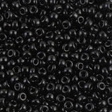 8-401 Opaque Black, Miyuki Seed Beads 8/0