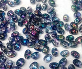 MiniDuo Magic Blue Pink, 2-Hole 2x4MM Czech Glass, 95100-10 Grams
