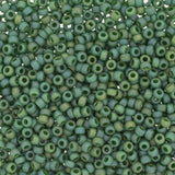 Frosted Opaque Glaze Rainbow Green, 4699 Miyuki size 11/0 Glass Seed Bead