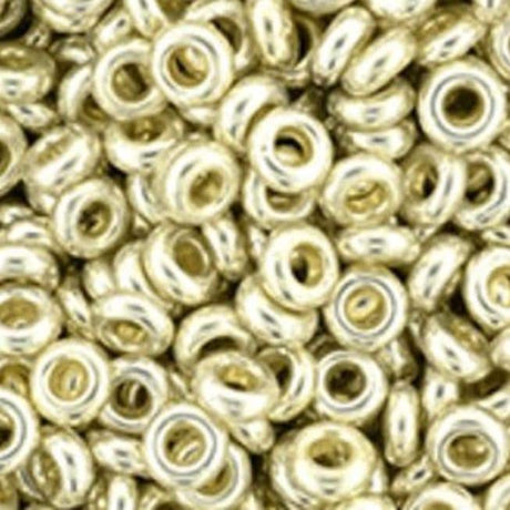 8/0 Demi Round Galvanized Aluminum, PermaFinish Toho 3mm, PF558-5 grams