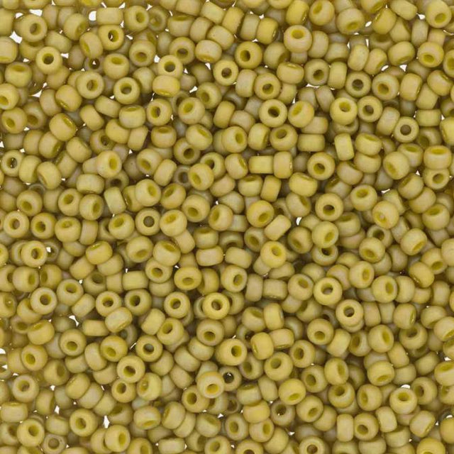Frosted Opaque Glaze Rainbow Pistachio, 4693 Miyuki size 11/0 Glass Seed Bead, 10 grams