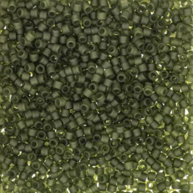DB2404 11/0 Matte Transparent Dark Olive Miyuki Delica