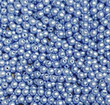 3mm Round Pastel Lt. Sapphire, Czech Glass, 02010-25014