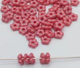 Forget-Me-Not 5mm Pastel Dark Coral, Spacer Bead, Czech Pressed Glass, 29307-50 beads