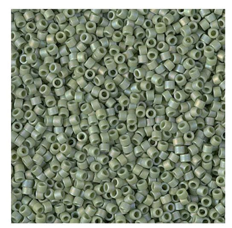 DB2311 11/0 Matte Opaque Glazed Turtle Green AB Miyuki Delica