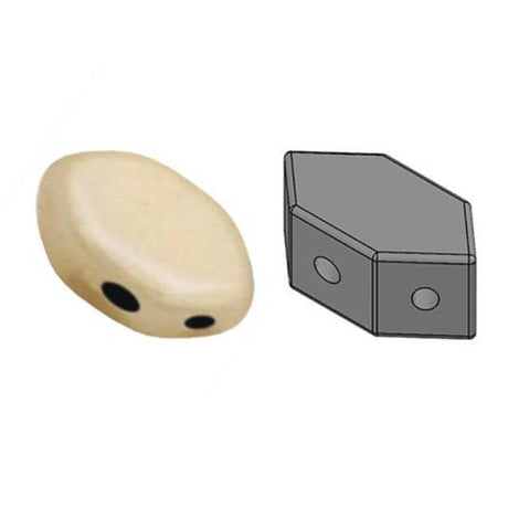 Paros® Par Puca® Opaque Beige Luster, 7 x 4mm, 60 beads