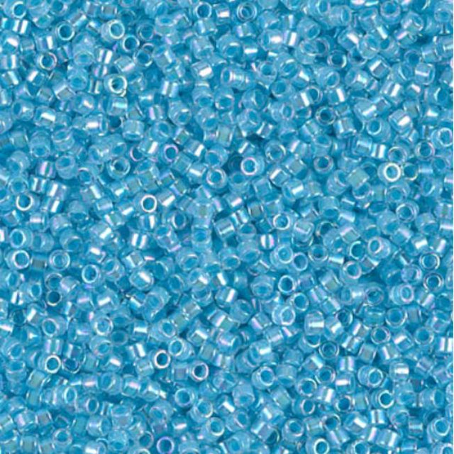 Aqua Lined Crystal AB Miyuki Delica 11/0 DB0057