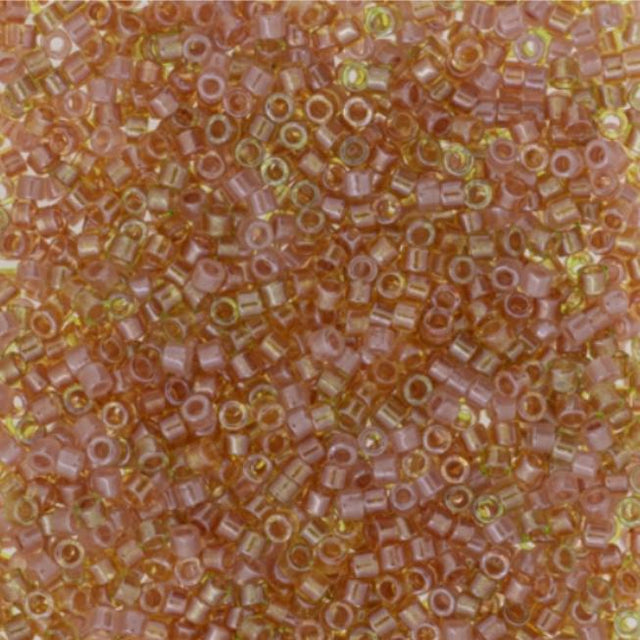Sparkling Lined Golden Peach Mix Miyuki Delica 11/0 DB0987