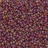 11-4696 Frosted Opaque Glaze Rainbow Dark Red Miyuki Glass Seed Bead