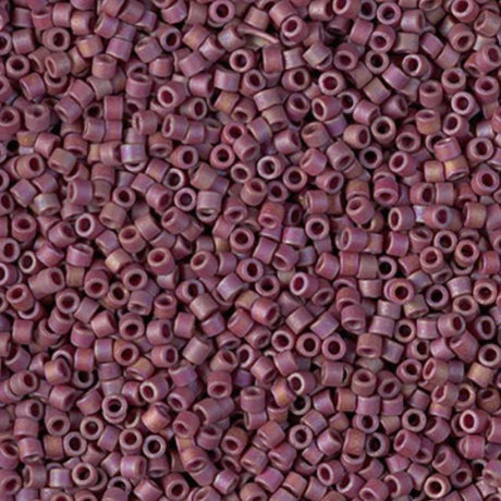 DB2308 11/0 Matte Opaque Glazed Trillium Red AB Miyuki Delica 