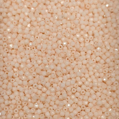 True 2MM Champagne Luster, Fire Polish Czech Glass