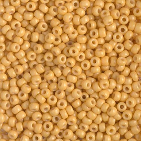 8/0 Duracoat Dyed Miyuki Seed Bead, Opaque Banana, 4452