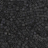 1.8mm Miyuki Cube Matte Black SB18-401F, 10 Grams