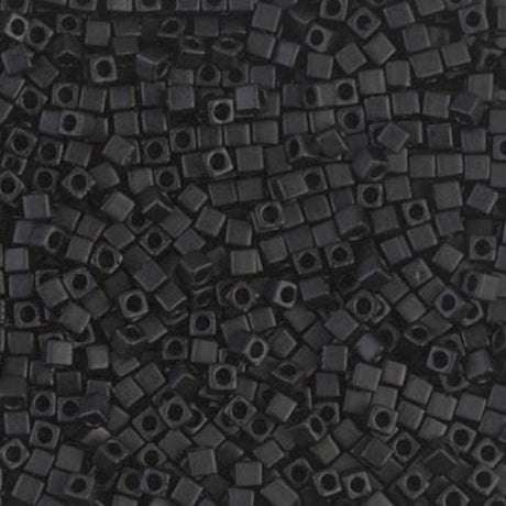 1.8mm Miyuki Cube Matte Black SB18-401F, 10 Grams
