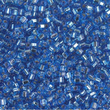 1.8mm Miyuki Cube Silver Lined Sapphire SB18-19, 8 Grams