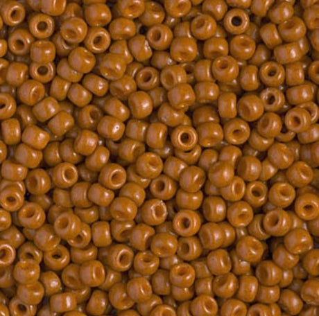 8/0 Duracoat Dyed Miyuki Seed Bead, Opaque Persimmon, 4458