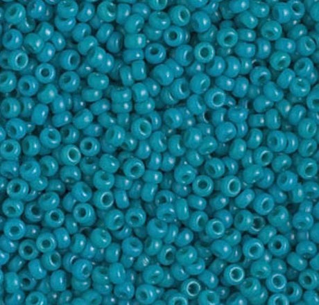 11/0 Duracoat Dyed Miyuki Seed Bead, Opaque Azure, 4483