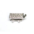 Silver Plate or Gold Plated Rectangle Clasp, 2-Strand Clasp, 10 x 16 MM Quantity 1