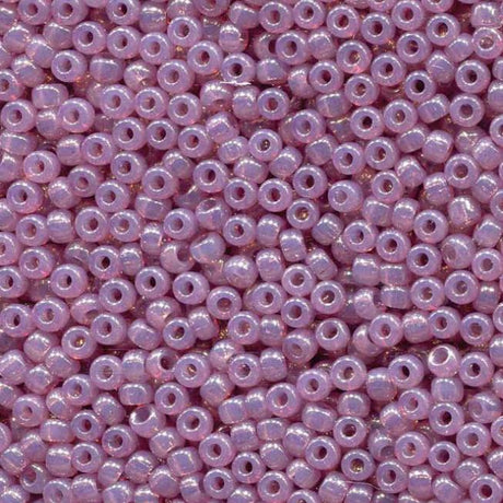 Translucent Thistle Miyuki round seed bead in color 2373 size 8.
