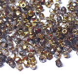 2MM Crystal Amber, Fire Polish Czech Glass, 00030-26441-100 Beads