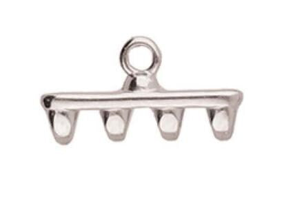 Rozos 4 SuperDuo Bead Ending, 24K Gold Plate or Ant Silver Plate- 012858 - 2 pieces