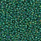 11-1016 Silverlined Green AB, Miyuki Seed Bead 11/0