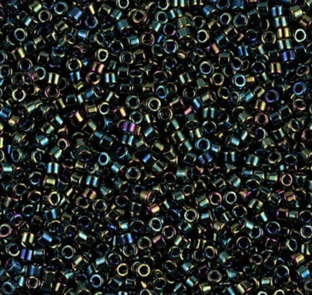 DB0003 11/0 Metallic Forest Green Iris Miyuki Delica