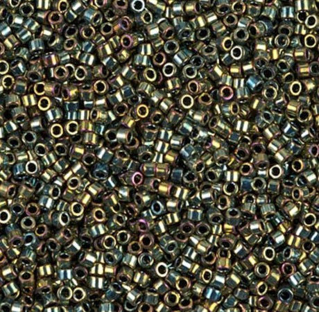 DB0024 11/0 Metallic Olive Green Iris Miyuki Delica