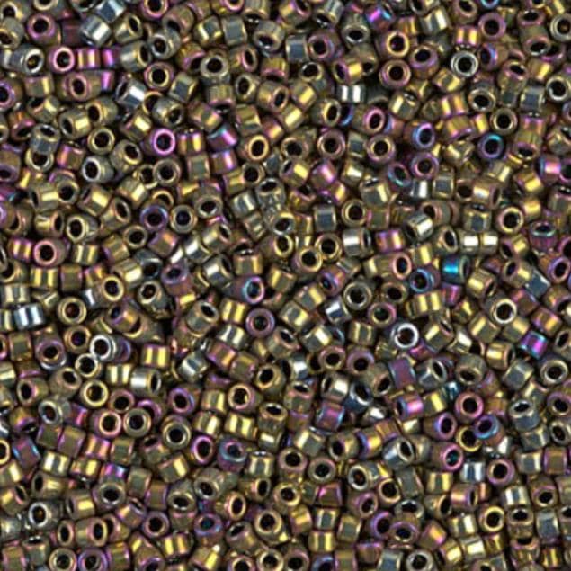 DB0029 11/0 Metallic Golden Olive Iris Miyuki Delica