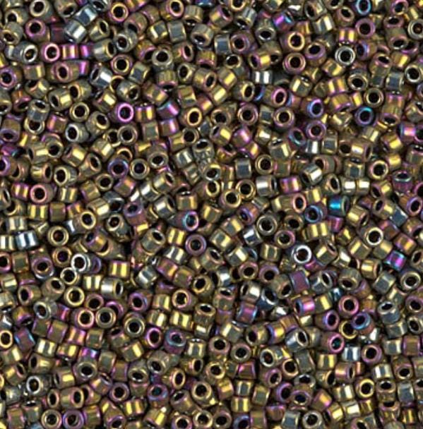 DB0029 11/0 Metallic Golden Olive Iris Miyuki Delica